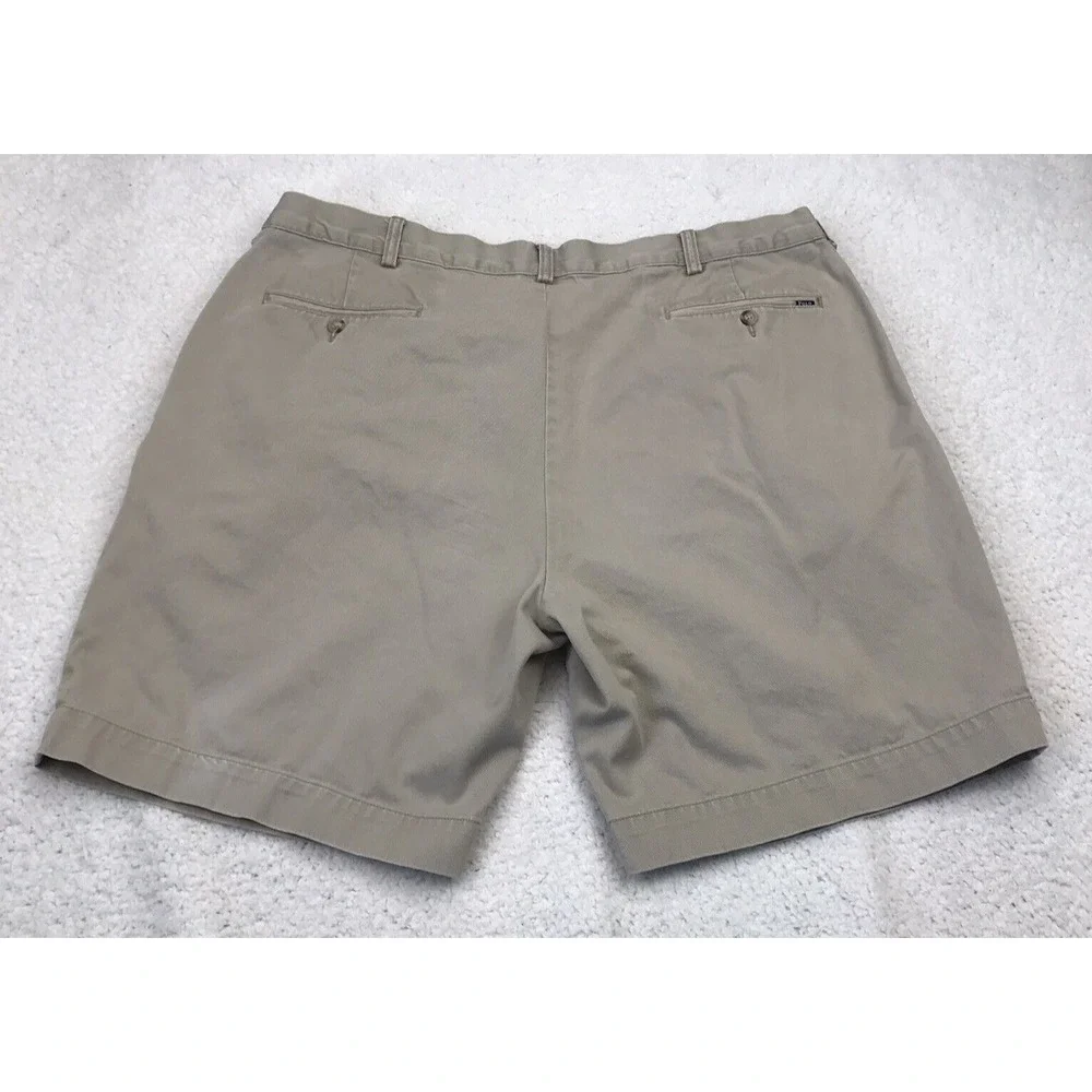 Vintage Polo Ralph Lauren Shorts Mens 40 Classic Tan PLEATED Chino 8